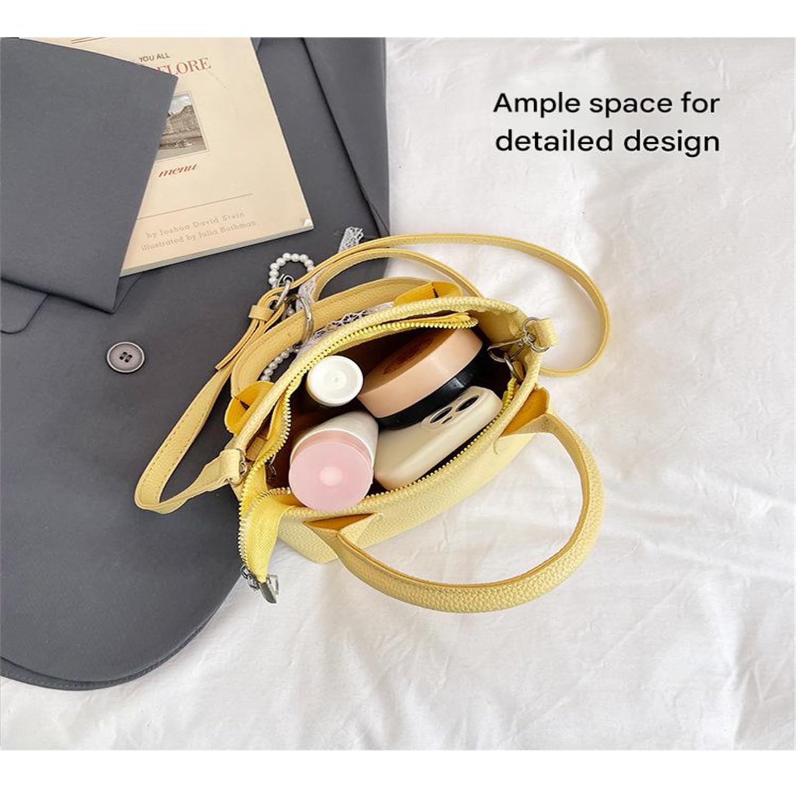 Borsa A Mano Tracolla Piccola Squisita Secchiello Versatile-Nero 1