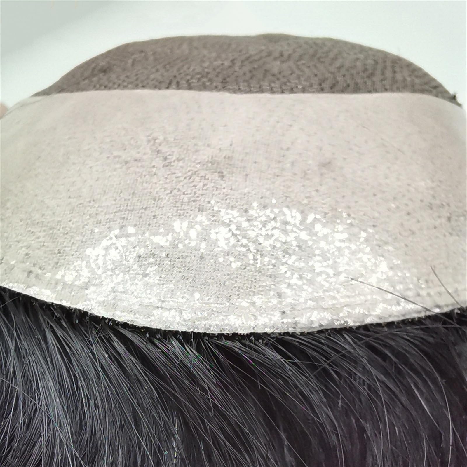 Tupé de pelo para hombres Tupé for hombres Mono fino superior y revestimiento de polietileno alrededor del postizo for hombres Sistema de cabello humano de 6" Prótesis de cabello masculino 1B# Unidade