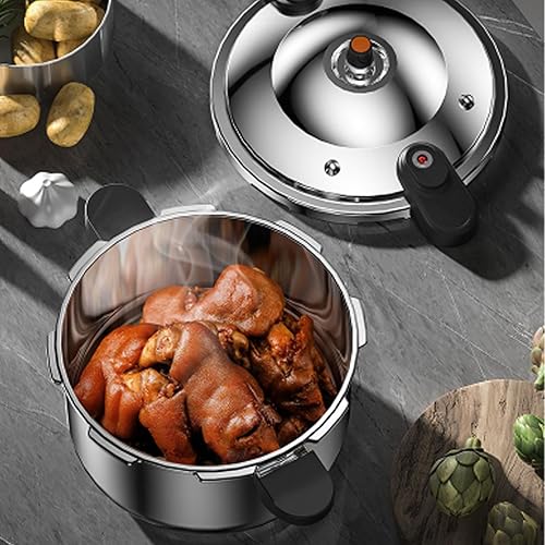 Miniatura 5 de Stainless Steel Pressure Cooker, Household Pressure Cooking Pot with Safety Valve, Multi Functional Cookware with Pressure Limit Device, Compatible