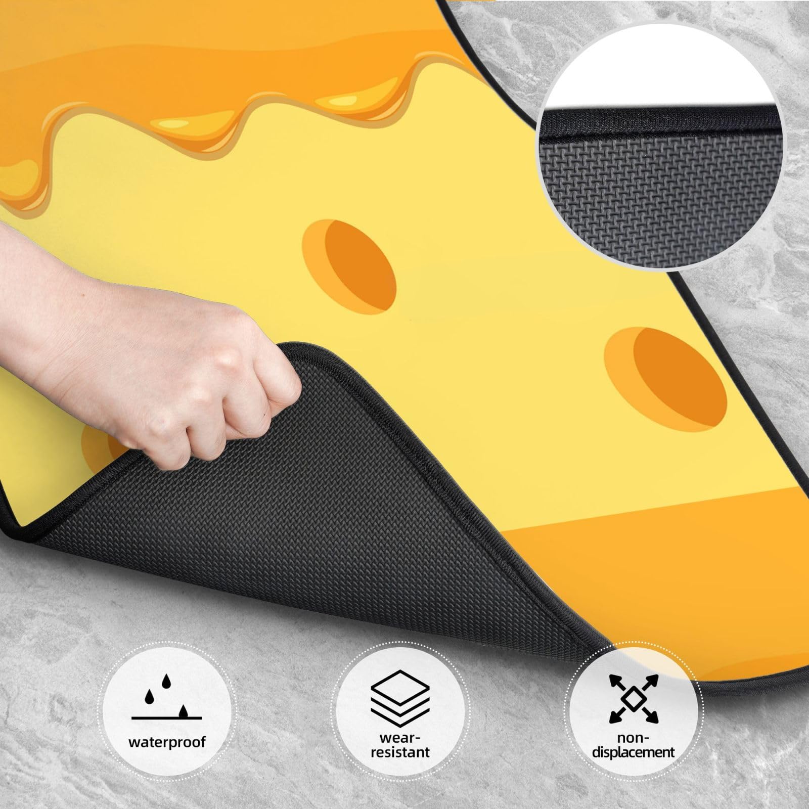 Pasta Formaggio Modello Alimentare, Set di 4 tappetini per auto, tappetini in neoprene antiscivolo per auto, accessori per auto