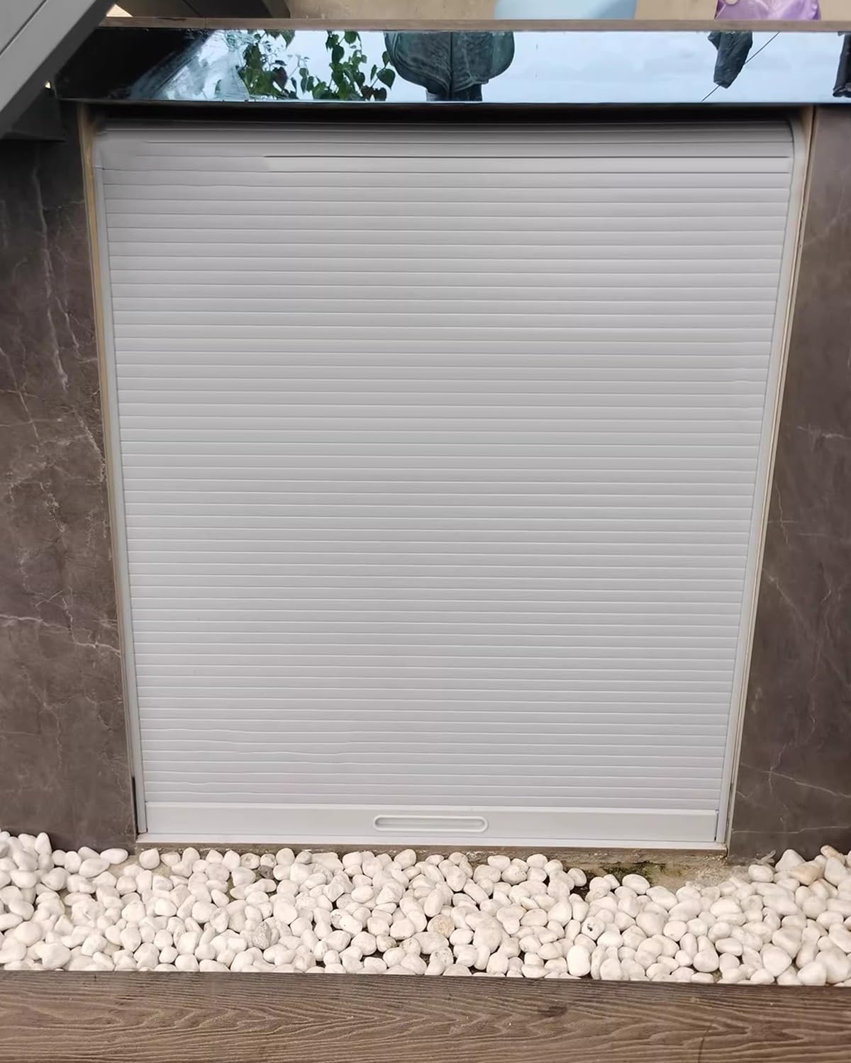 Drzwi przesuwne z żaluzją typu concertina, wymienny moskitiera do szafy, plisowana, rozkładana na wymiar, bramka do garażu, spiżarni i szafy (70 x 50 cm / 28 x 20 cali)