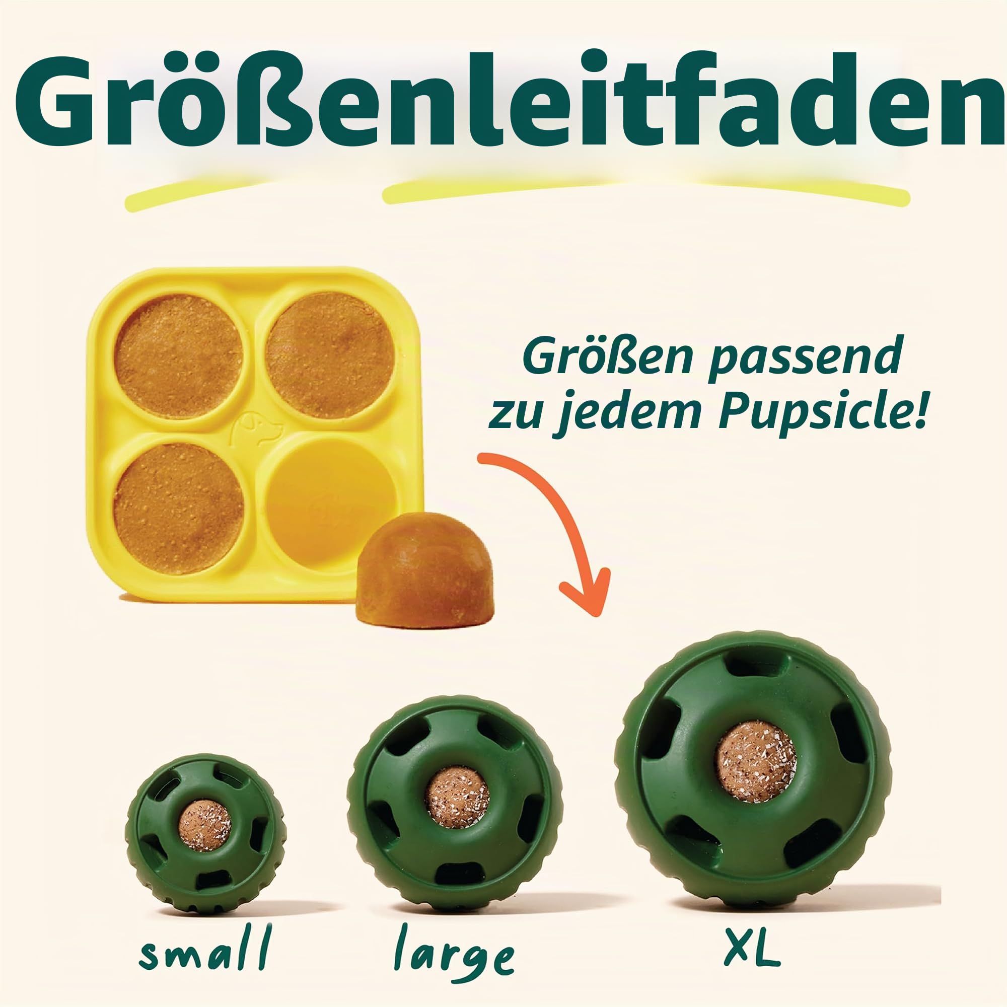 WOOF Pupsicle and Treat Tray - Langlebiges interaktives Hundespielzeug gegen Langeweile und Silikonform - wiederverwendbar, spülmaschinenfest - für kleine Hunde von 4,5-11,3 kg