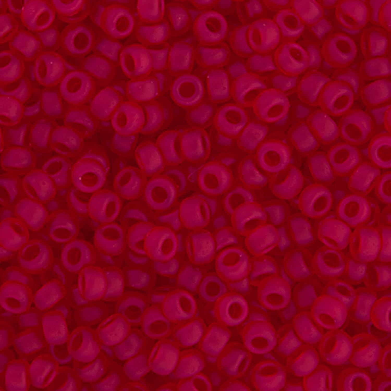 Miyuki Seed Bead 11/0 - Ruby Transparent Matte DB0141F 250Gms Bulk Bag of Japanese Glass Beads