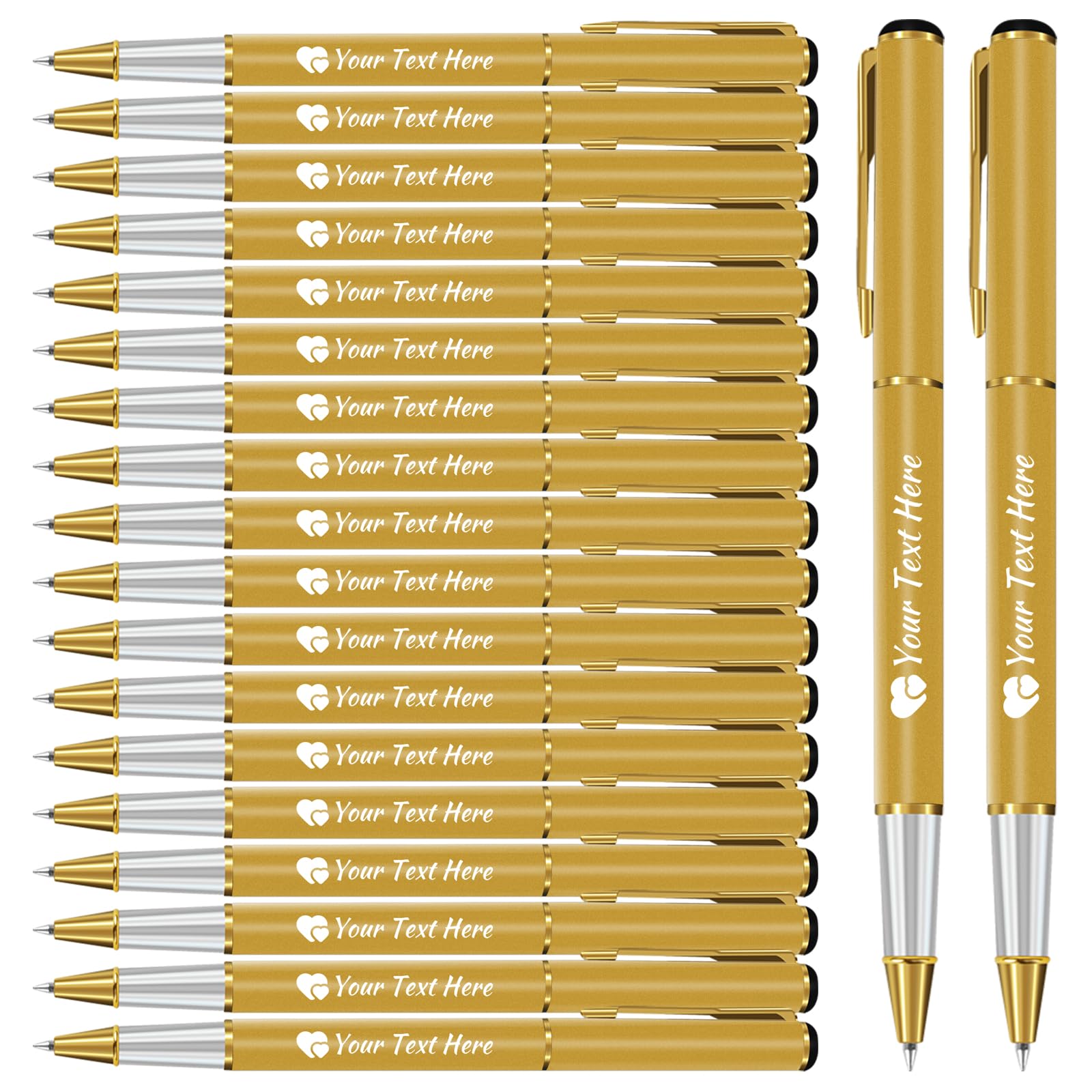 Vebermo Make Your Mark with Personalized Pens! Get Customized Pens with Name Engraving in Bulk - Perfect for Events, Gifts, or Office Use (20 Count (