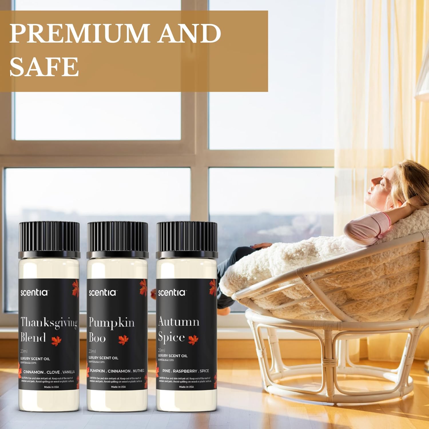 Scentia Fragrance Oil Set for Diffusers & Candle Making – Forest Fresh Pine, Bright Citrus Woods & Warm Gingerbread Bakery – 3 Aromatherapy Scents, 20ml DIY Craft Gift Set, Made in USA - Image 8