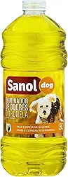Sanol Dog Eliminador De Odores Para Cães E Gatos Citronela 2 Litros Amarelo
