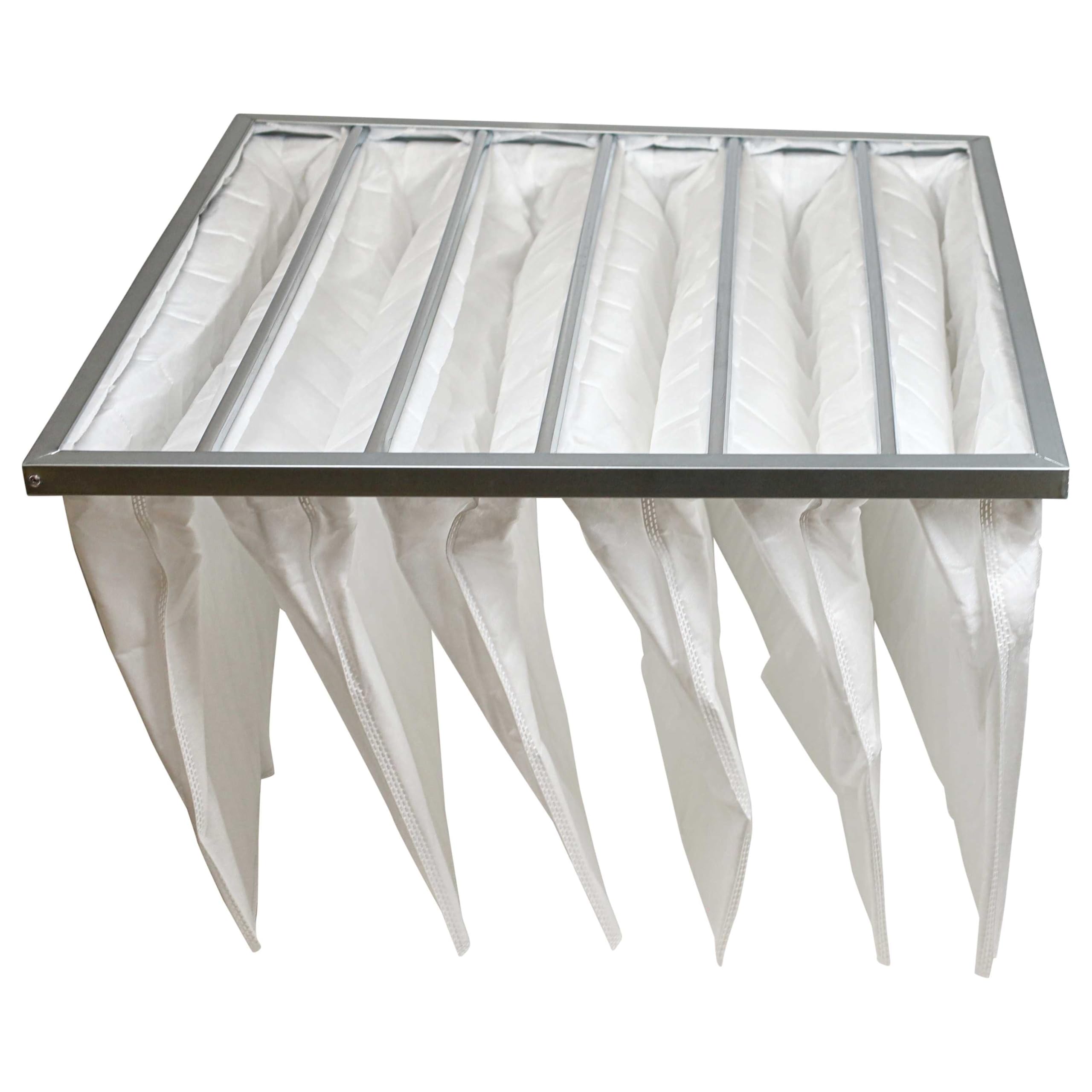 vhbw 3x Filtros de bolsa para sistemas aire acondicionado y ventilación | Filtro G4, 59,2 x 59,2 x 36 cm, blanco
