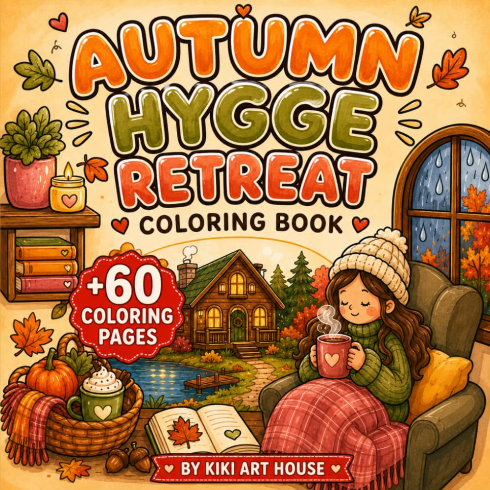 AUTUMN HYGGE RETREAT: Bold and Easy Cozy Scenes of Autumn Comfort, Seasonal Traditions, and Peaceful Escapes