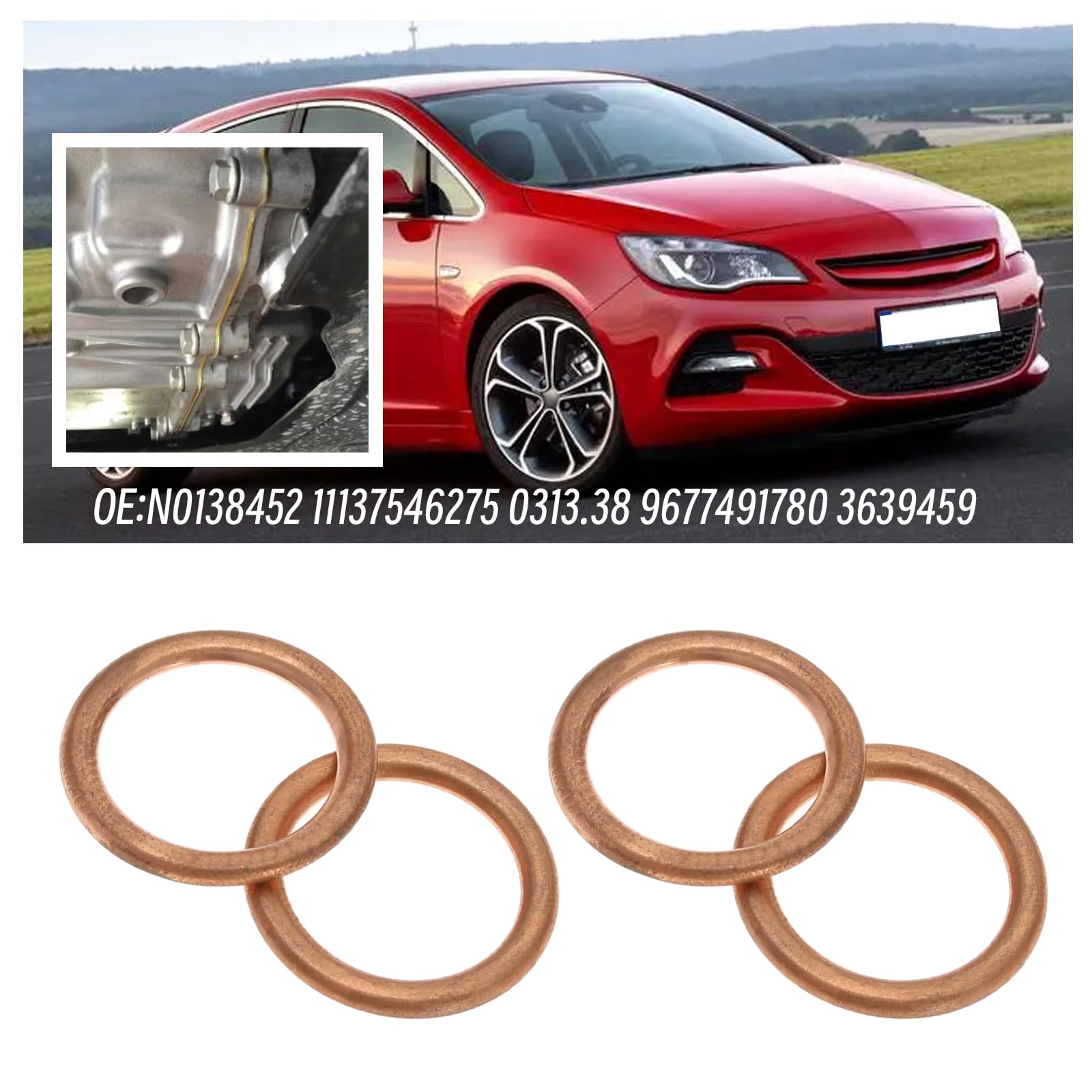 20pcs Entretoises de Vis Vidange d'huile pour Voiture Empêche Les Fuites d'huile Remplacement 16mm de Diamètre Intérieur N0138452 11137546275 9677491780 3639459 Compatible avec Audi