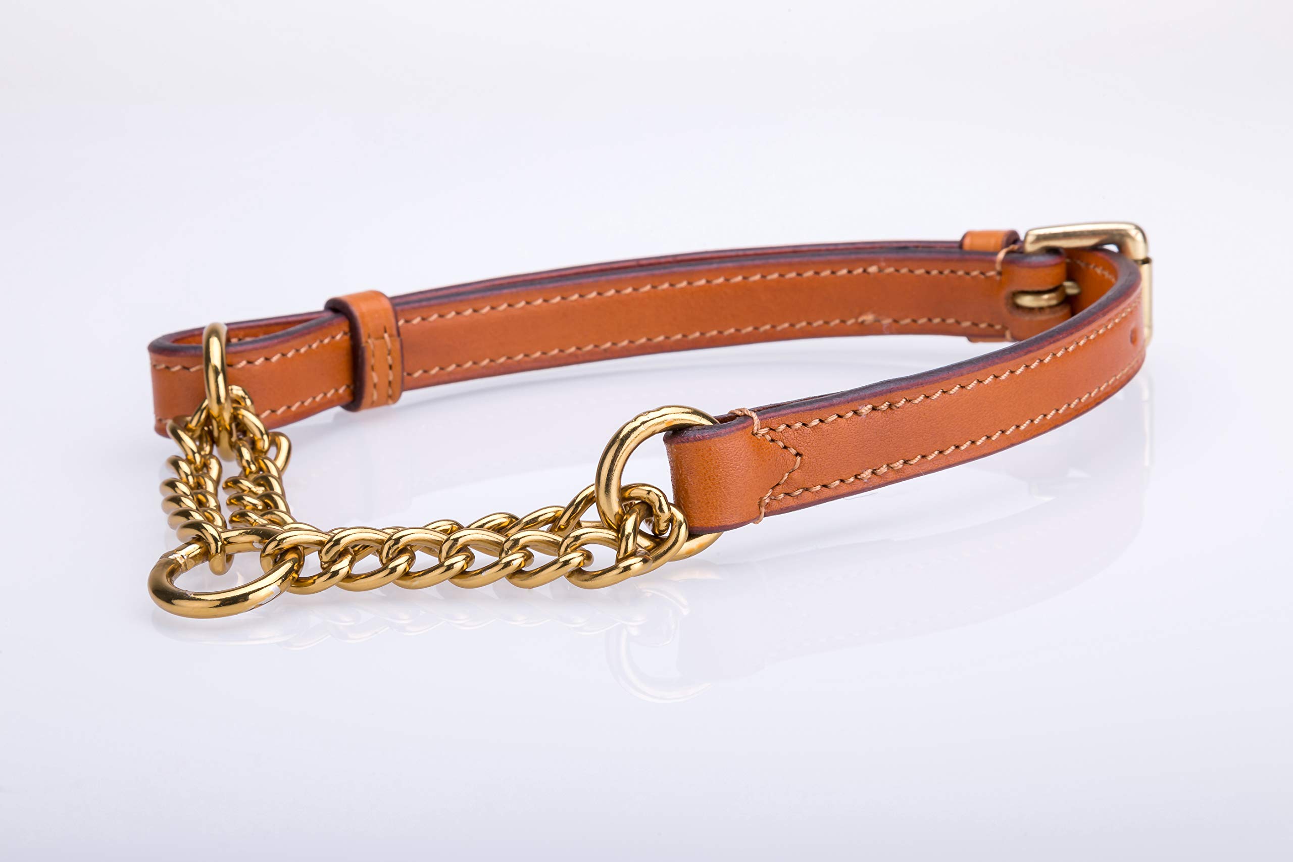 Collier étrangleur réglable en cuir pour chien London anti traction