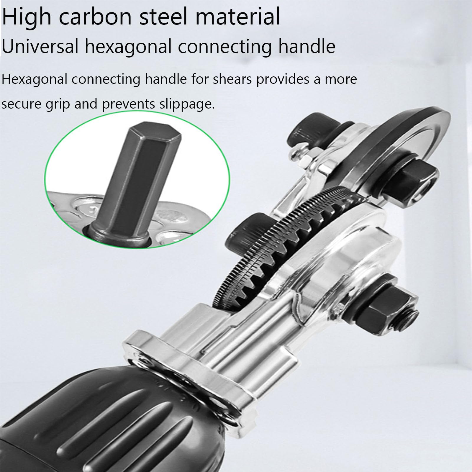 Titan-Blechschneider für Bleche, Schneidwerkzeug für Metall und Vinyl, elektrischer Bohrmaschinenaufsatz für Eisen, Weißblech, Stahl, Kupfer und Aluminium