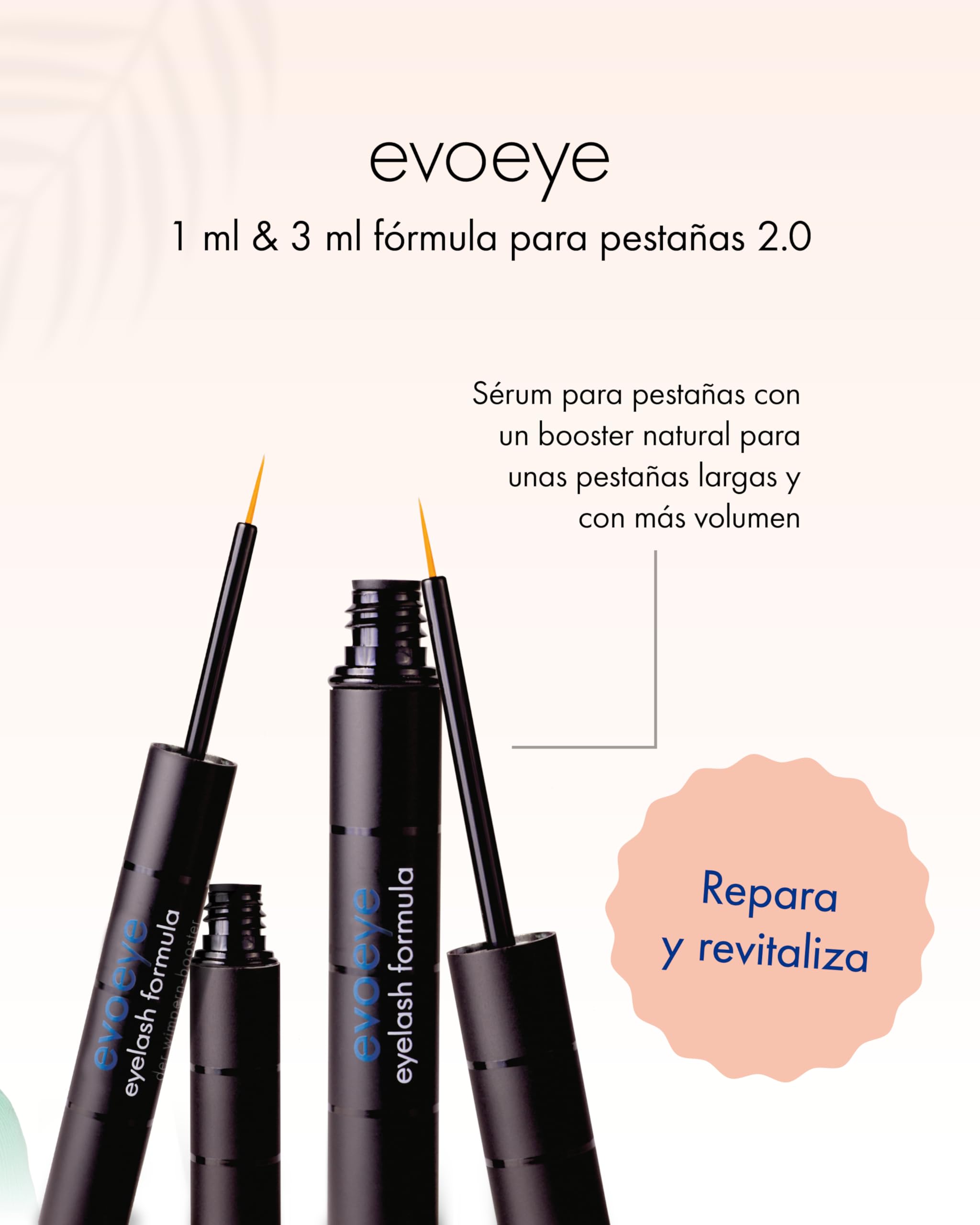 Set Ventaja evoeye Eyelash Formula 2.0 – 3 ml + 1 ml | Sérum de pestañas con booster natural para pestañas más largas y densas en 6–8 semanas | Lash Serum