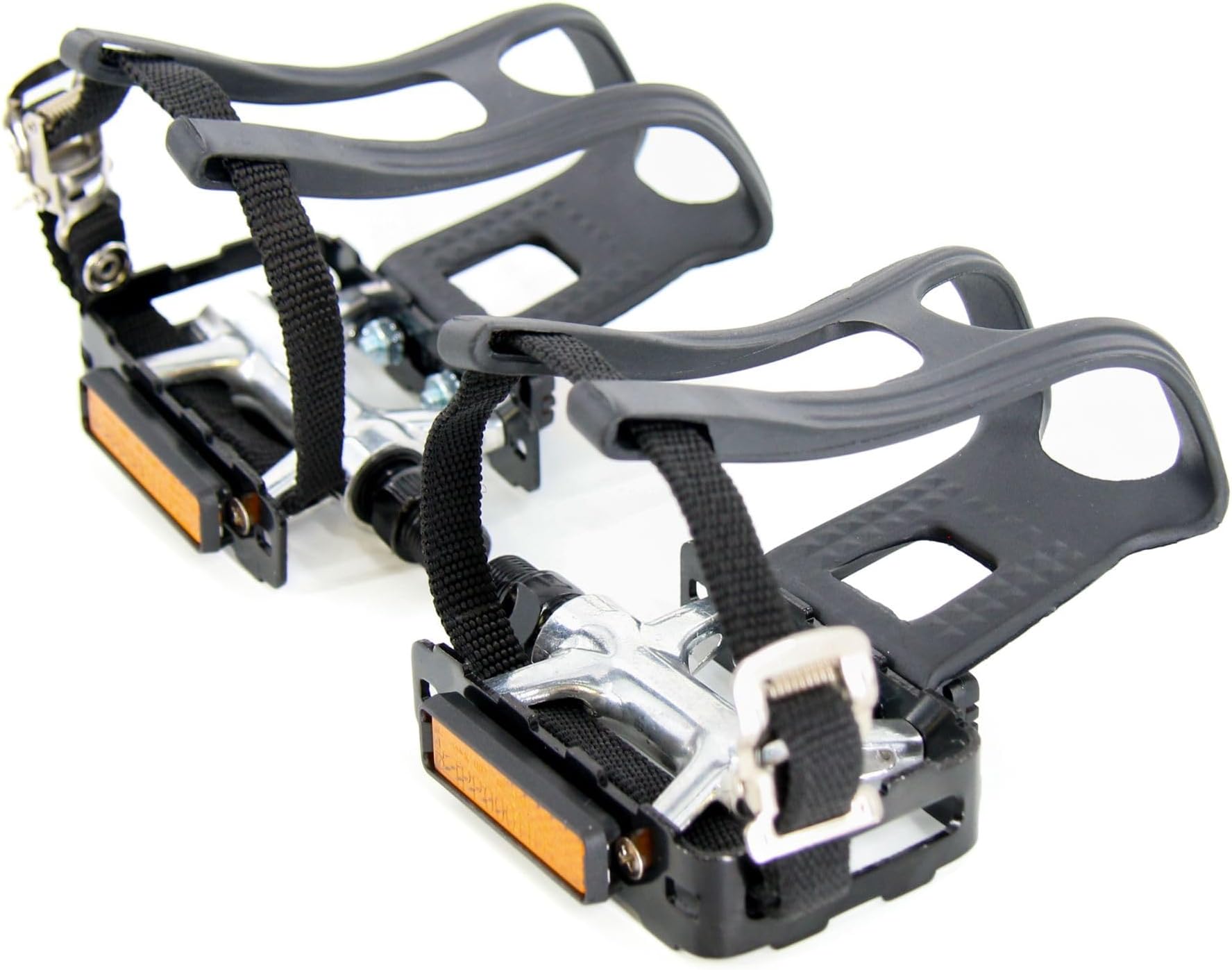 UltracyclePedal/Toe Clip Combo - Durable Alloy Construction for Lasting Performance - Extra Wide Bike Pedals for Cycling, Peloton Shoe Cage - One Color One Size