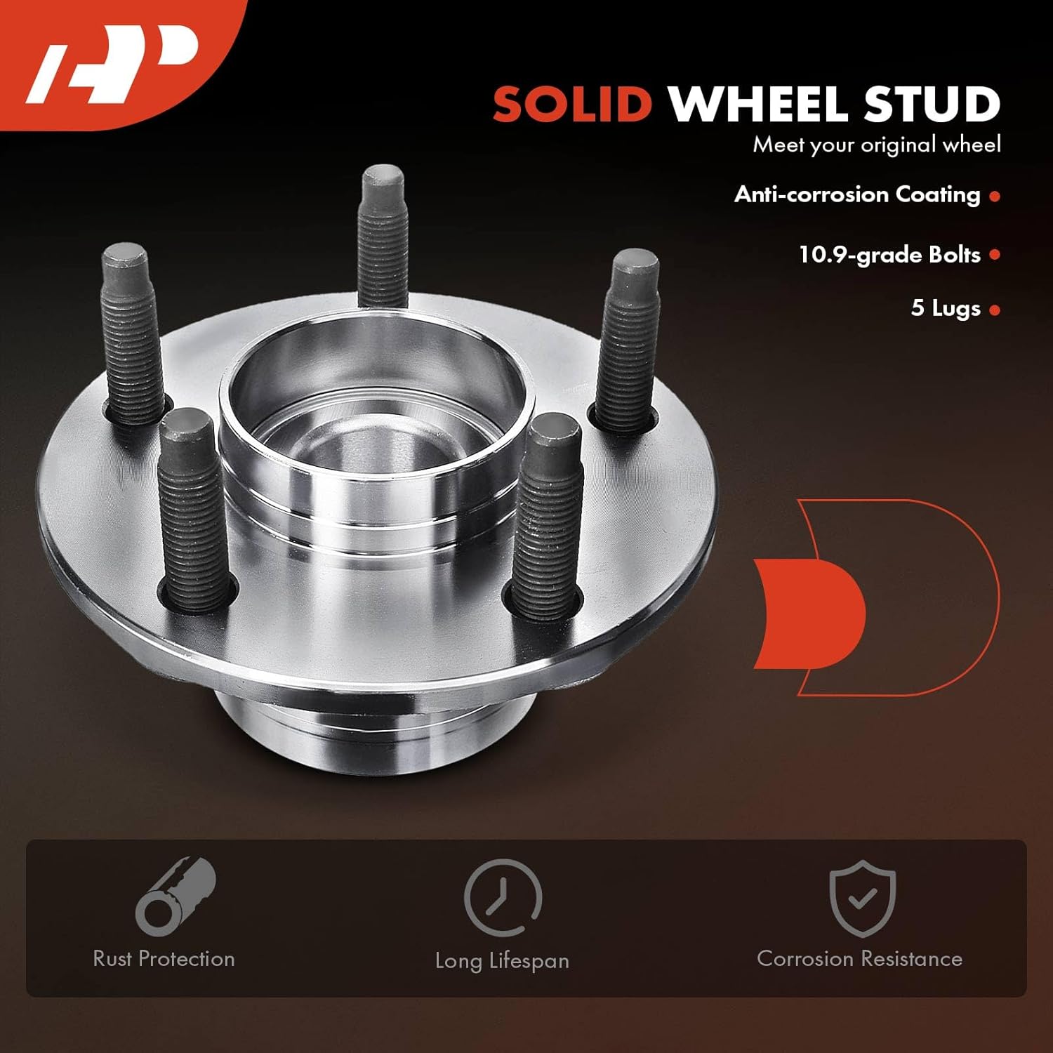 A-Premium 2 x Rear Wheel Bearing and Hub Assembly with 5-Lug Compatible with Ford Taurus 2001-2007 & Mercury Sable 2001-2004