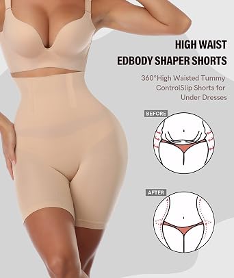 Women Shapewear Shorts High Waist Body Shaper Short Tummy Control Pants Butt Lifter Underwear