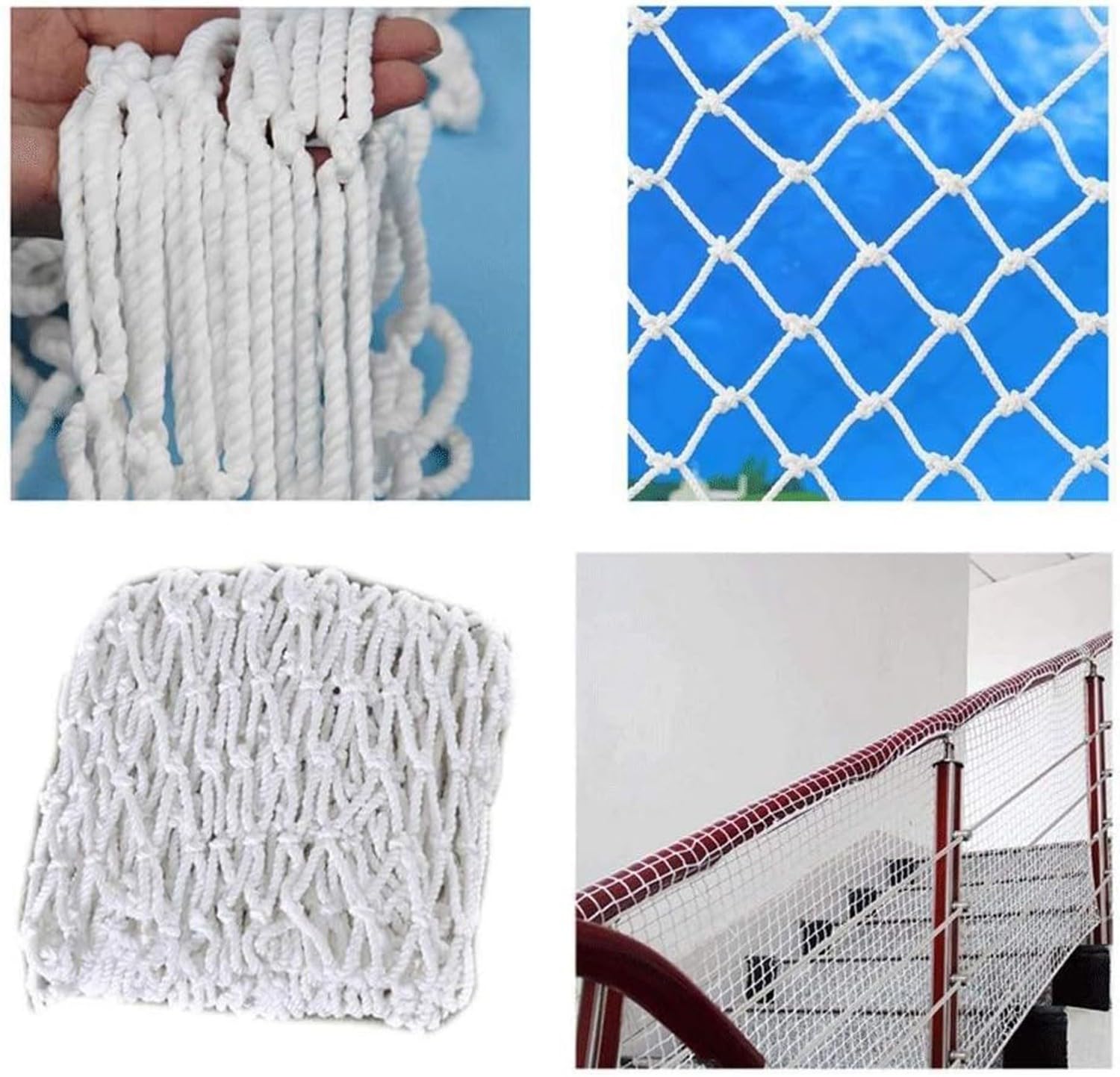 Filet De Décoration pour Aire De Jeux,Filet Garde Corps Extérieur,Filet Securite Escalier,Filet De Protection Balcon Enfant,Filet Anti Chute,Filet Tissé À La Main,Filet De Corde Escalade