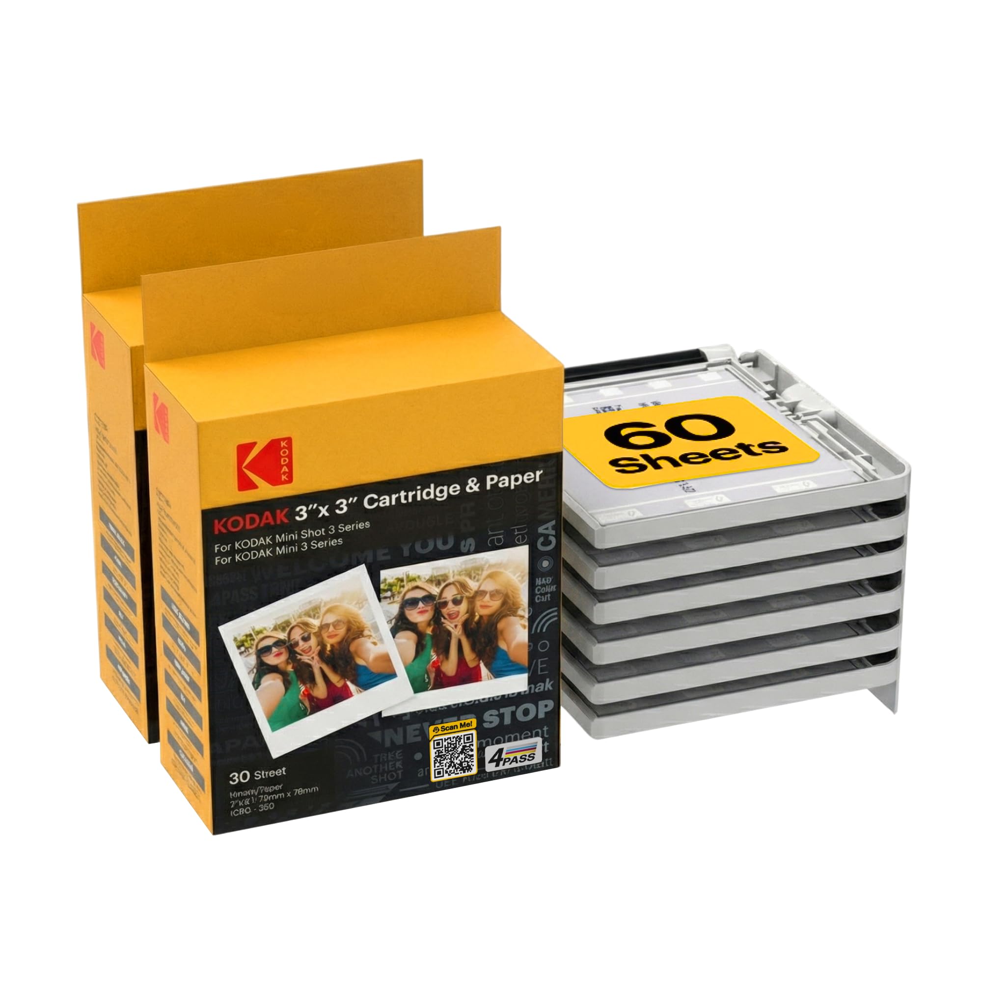 Amazon.co.jp: コダック KODAK 4PASSフィルムカートリッジ(7.6cmx7.6cm