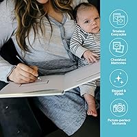 Vista 7 de Pearhead Hello Baby First 5 Years Libro de Recuerdos, Recuerdo de Bebé de Género Neutro para Padres Primerizos y Futuros, Diario de Embarazo e