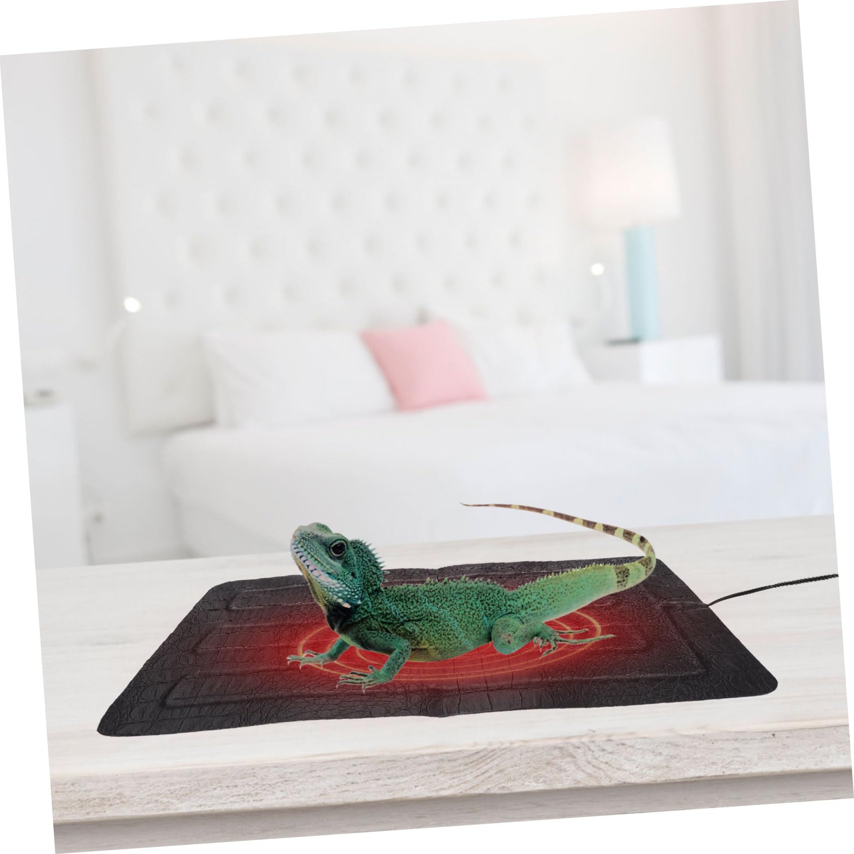Abaodam 1pezzi Tappetino Riscaldante per Rettili USB Regolabili Antiscivolo e Anti-morso Cuscino Riscaldante Portatile in Effetto per Tartarughe e Rettili per Uso Esterno e Gabbie Inverno