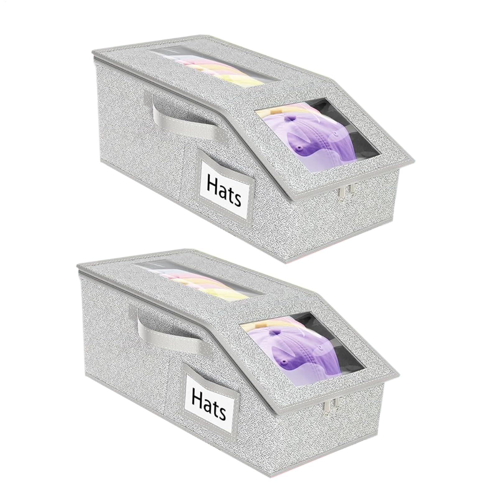 Boîte de rangement pour casquettes lot de 2 idéal étagère chambre et dortoir