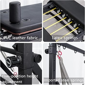 Pilates Reformer Reformer Pilates Machine For Home Use - Multi-Purpose Machine With Jump Board,Compact Design For Full Body Yoga And Pilates Workout For Women Raised Equipment
