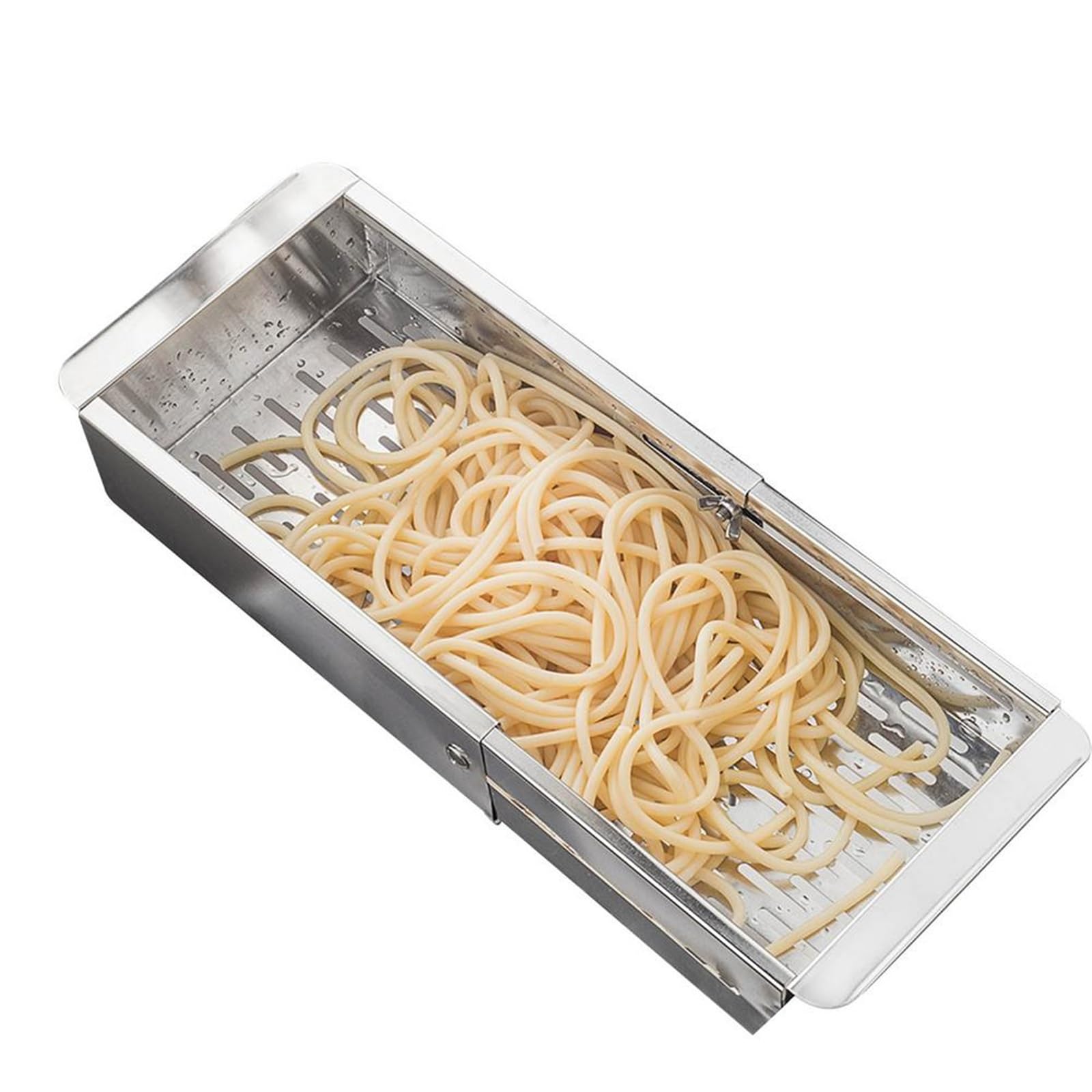 GUYANA Colador De Cocina Cesta de Filtro Plegable de Acero Inoxidable, Lavado de Frutas y Verduras Extensible, Filtro de Fregadero de Cocina Colador