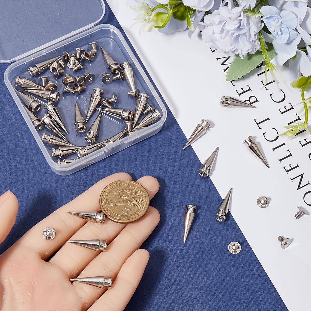 Amazon.com: GORGECRAFT 1 Box Silver Cone Spikes Spike and Studs