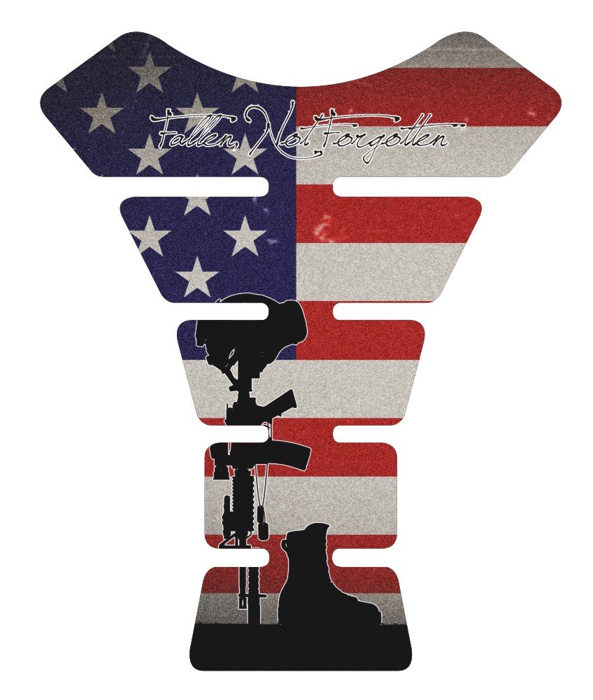 Fallen Soldier Motorcycle Sportbike Gas Tank pad Protector Guard Sticker Decal