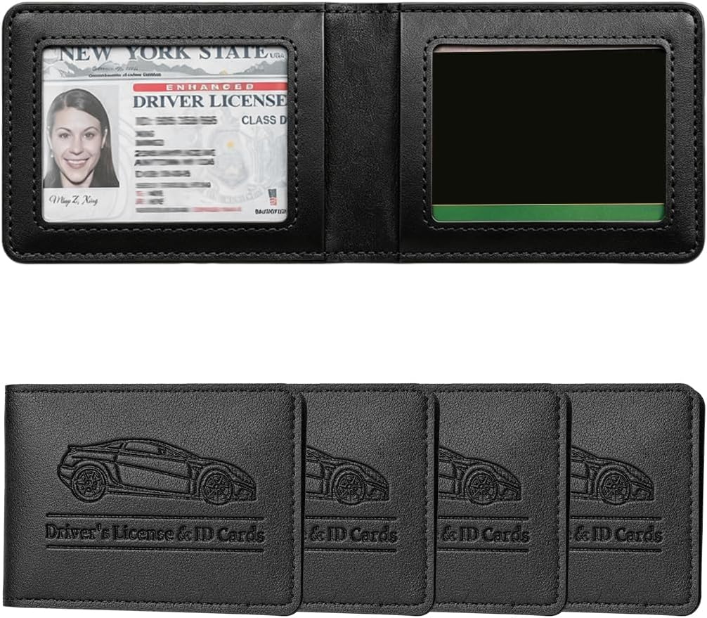 4 Pack Registration and Insurance Card Holders, Black