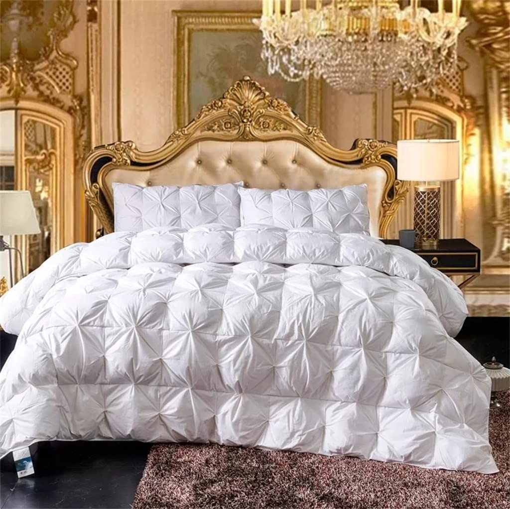 Piumino d'oca/anatra bianco in cotone Piumino d'oca in velluto Piumino Queen King Trapunte in piume invernali Mantieni caldo Copripiumino (Colore : D, Dimensioni : 220x240cm 4.5kg) (D 200x230cm 4.5kg)