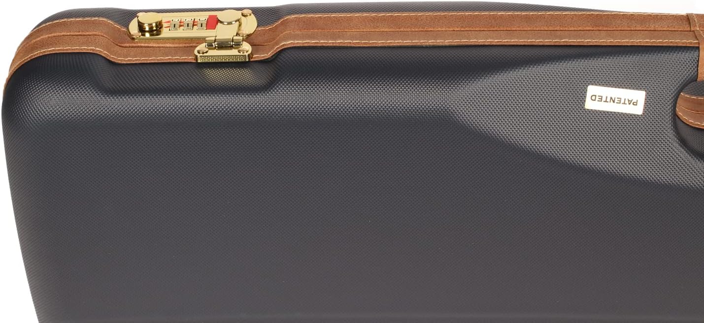 Negrini Shotgun Case - Hard Case for Over/Under or Side-by-Side Shotgun - Fits 1 Shotgun, Up to 28” Barrels - Airline Approved, Lightweight Double Wall, TSA Locks - Made in Italy - 1605 Series