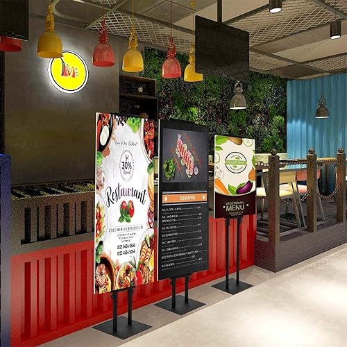 Miniatura 9 de KOOV Soporte para póster  Soporte de señalización de doble cara con base resistente, altura ajustable de hasta 75 pulgadas para tablero interior y