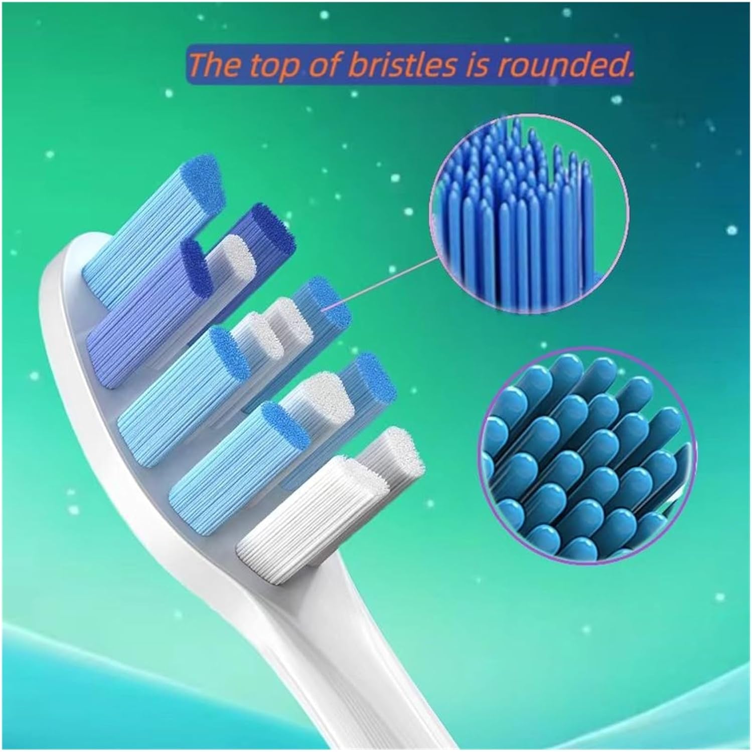 Electric Toothbrush Replacement Brush Head. Compatible for Usmile Y1 U1 Y10 P10(8pcs White)