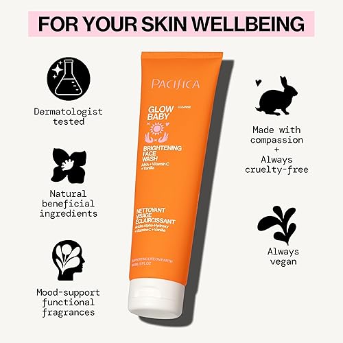 Vista 160 de Pacifica Lavado facial Sea Foam Mini tamaño de viaje, cuidado de la piel, limpiador espumoso suave diario, removedor de maquillaje, limpiador