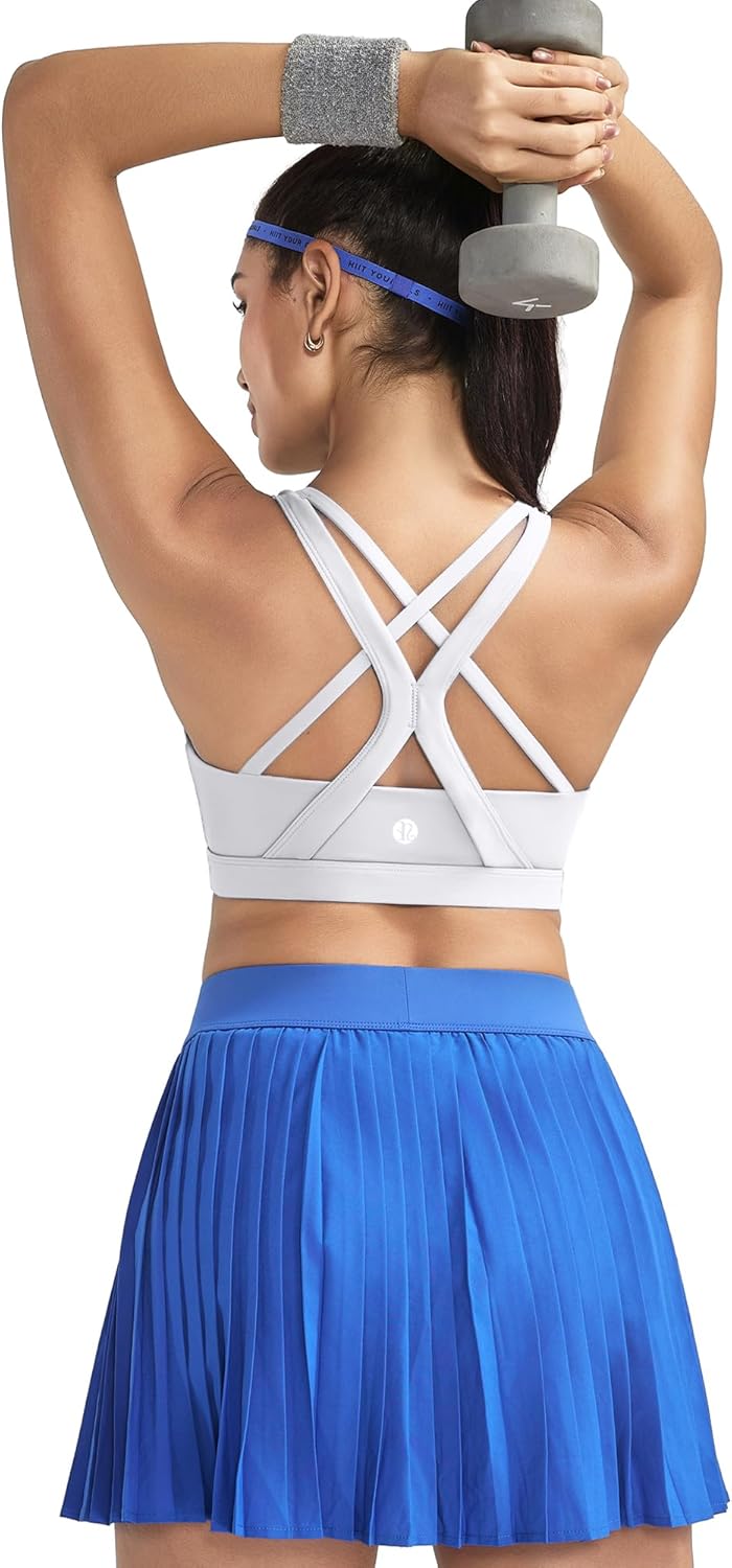 RUNNING GIRL Sports Bras for Women,Seamless Strappy Sports Bra High Support Crisscross Back with Removable Pads - Image 3