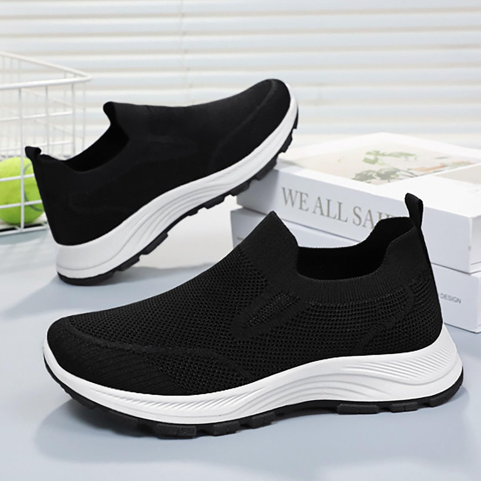 Scarpe Donna Ortopediche in Mesh Senza Lacci Scarpe da Corsa Slip on Comode Antiscivolo Sneakers Donna Running Punta Chiusa Barca Tennis Sneakers Offerta Estive Camminare Morbida Shoes