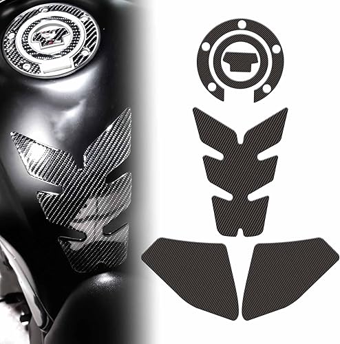Midimttop Protector de tanque de fibra de carbono para motocicleta, accesorios compatibles con YA-MA-HA MT09 MT 09 MT-09 MT-09 2021 2022