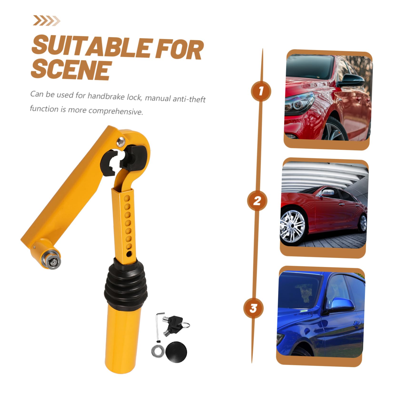 STOBAZA Car Lock Theft Device Gear Stick Lock for Trucks Suvs Sturdy Construction Easy Installation Versatile Security for Vehicle Theft Prevention