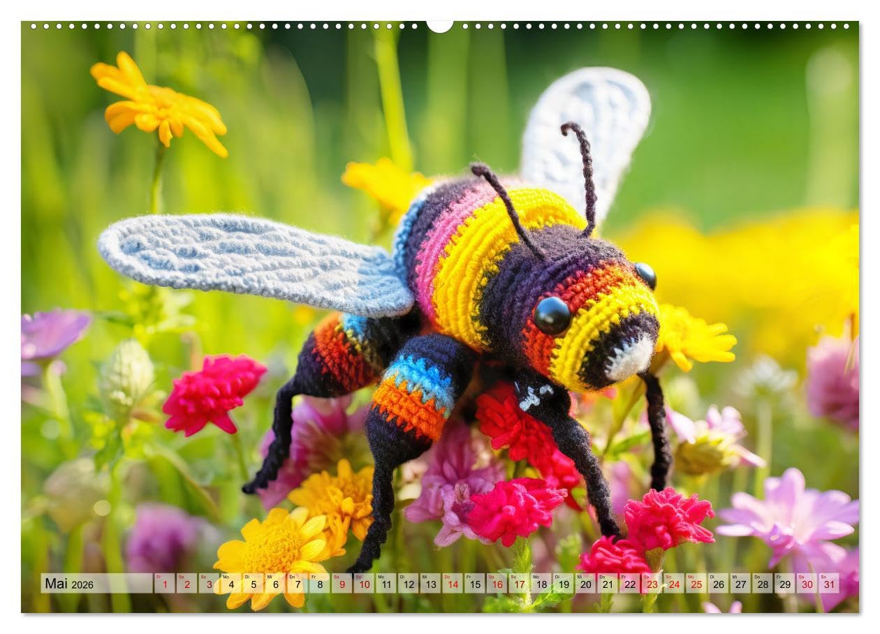 Häkelliebe - Fantasie in Maschen einfangen (hochwertiger Premium Wandkalender 2026 DIN A2 quer), Kunstdruck in Hochglanz: Ein Jahr voller Liebe und ... einem Hauch von Häkelliebe. (CALVENDO Hobbys)