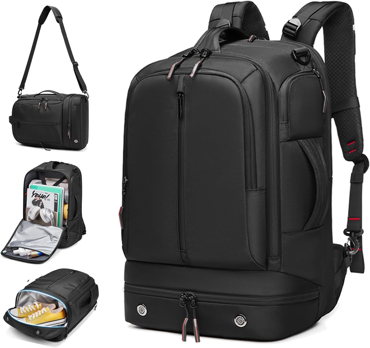 Sea choice Sac à Dos de Voyage pour homme et femme Sac à Dos pour Ordinateur Portable 15,6″ et iPad 12,9″ pour Weekender, Camping, Université, École, Quotidien