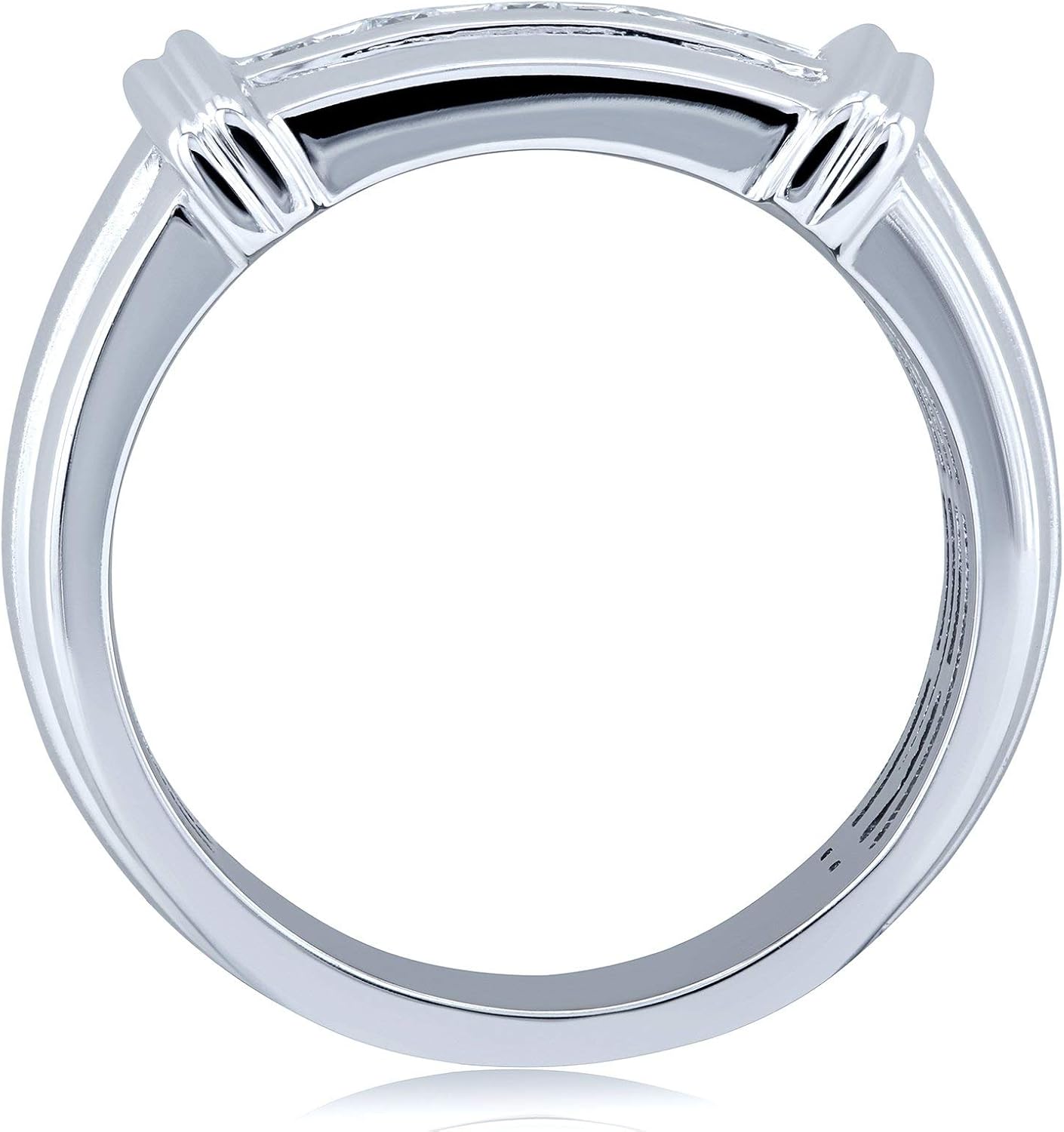 Kobelli Channel Diamond Unisex Wedding Band 1/5 CTW in 10k White Gold
