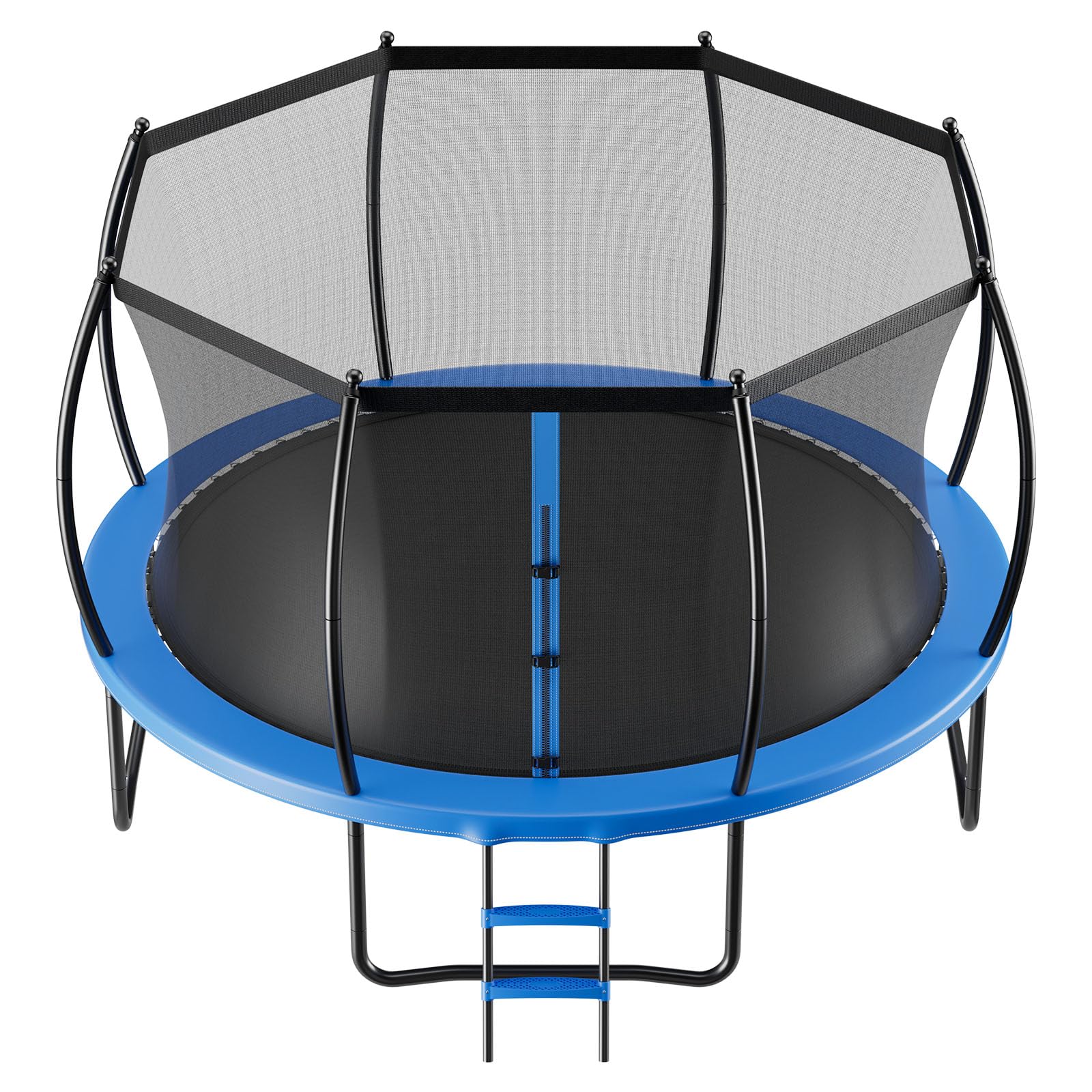 VEVOR Outdoor Trampolin Bodentrampolin 305 x 305 cm mit Sicherheitsnetz & verdickter Polsterung, ASTM-geprüft, Hochleistungstrampolin, max. 150 kg belastbares Gartentrampolin für Kinder