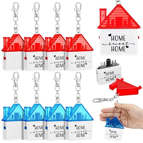 30 Pcs House Shape Screwdriver Keychain Bulk Home Sweet Home