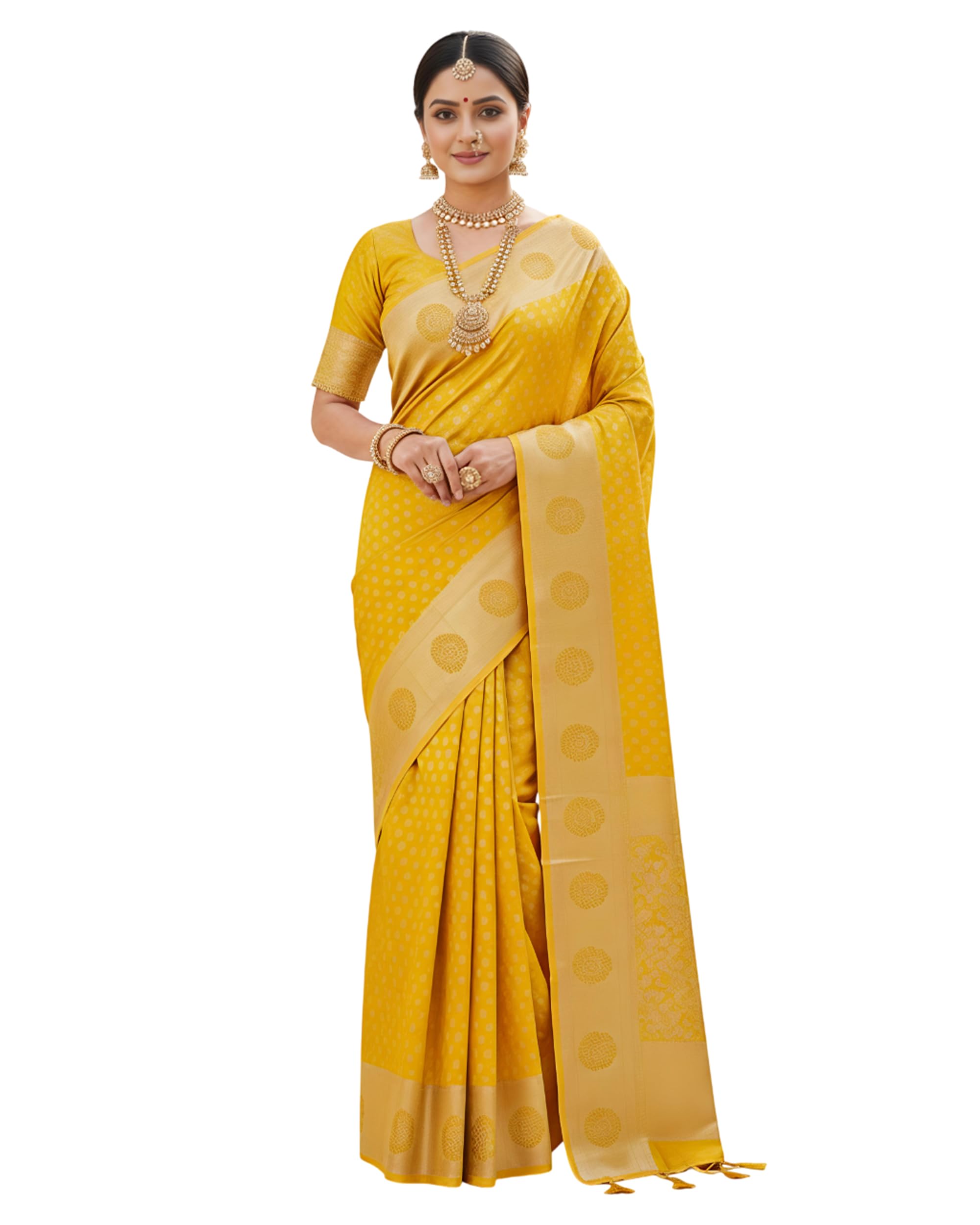 Women's Saree With Blouse Piece For Wedding-picture-11