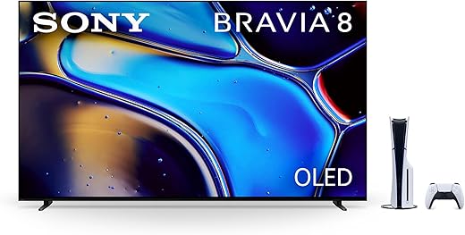 Sony 55 Inch OLED 4K Ultra HD TV BRAVIA 8 Smart Google TV & PlayStation 5 Disc Edition Console (Slim)