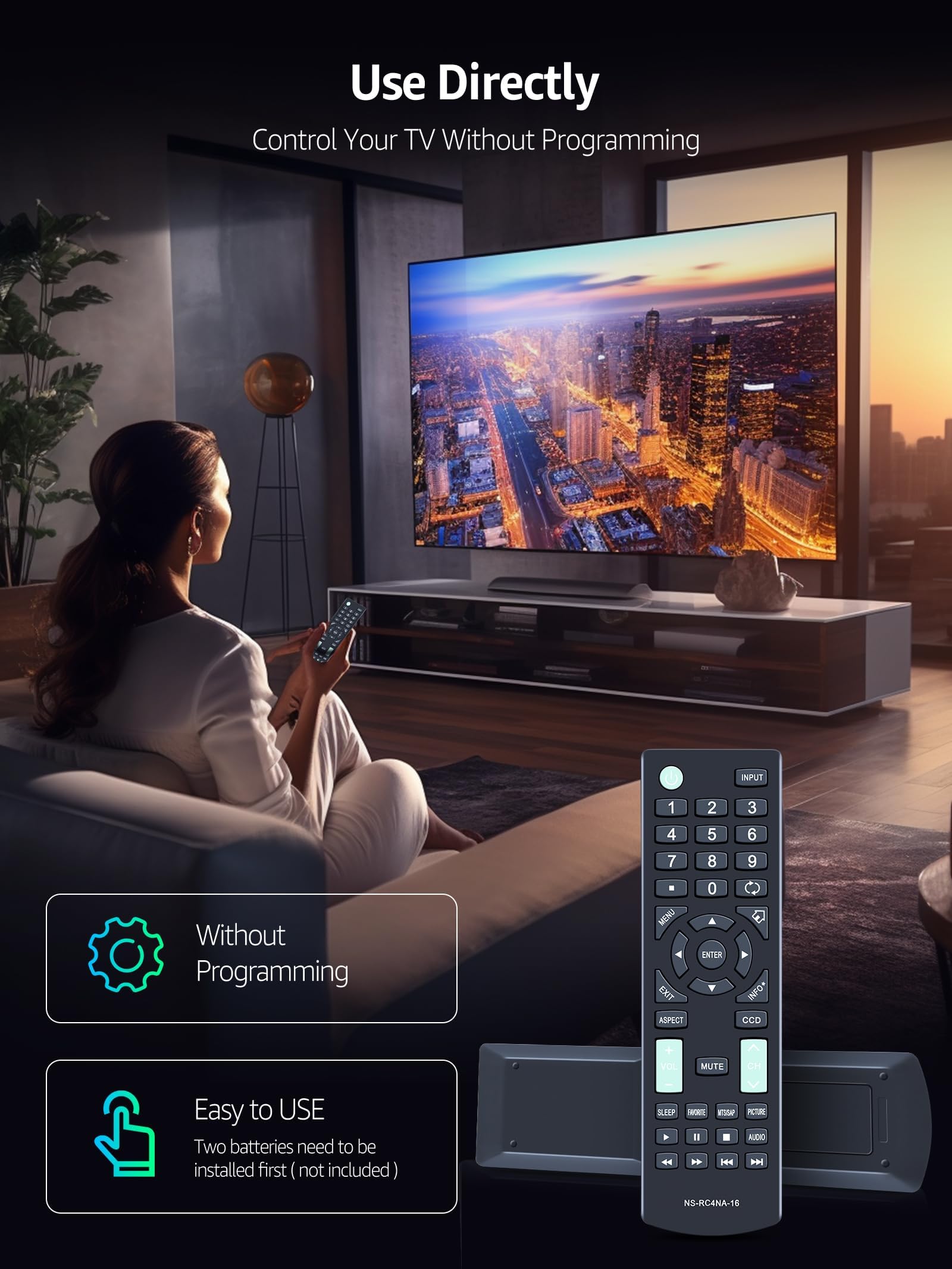 Genuine Remote NS-RC4NA-16 For Insignia NS-24D420NA16 NS-28D220NA16 TV - Foto 4