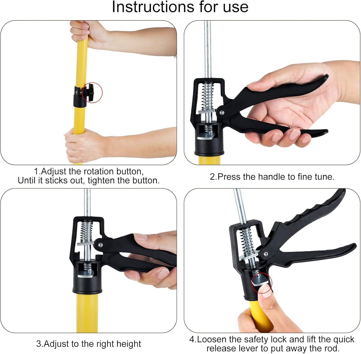 HEYOUTH 2 pezzi Sostegno a Soffitto,Puntello Telescopico Regolabile,Asta Telescopica,Lunghezza 115-290 cm,Palo Telescopico,Carico Fino a 40 kg,Per posizionare, fissare pezzi, per pannelli in cartonges