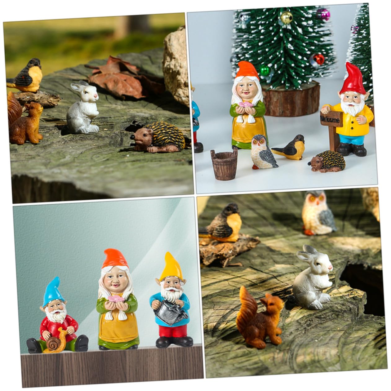 10pezzi Gnomi Da Giardino Resina Da Colorati Per Decorazioni Natalizie e Microlandscape Perfetti Per e Interni