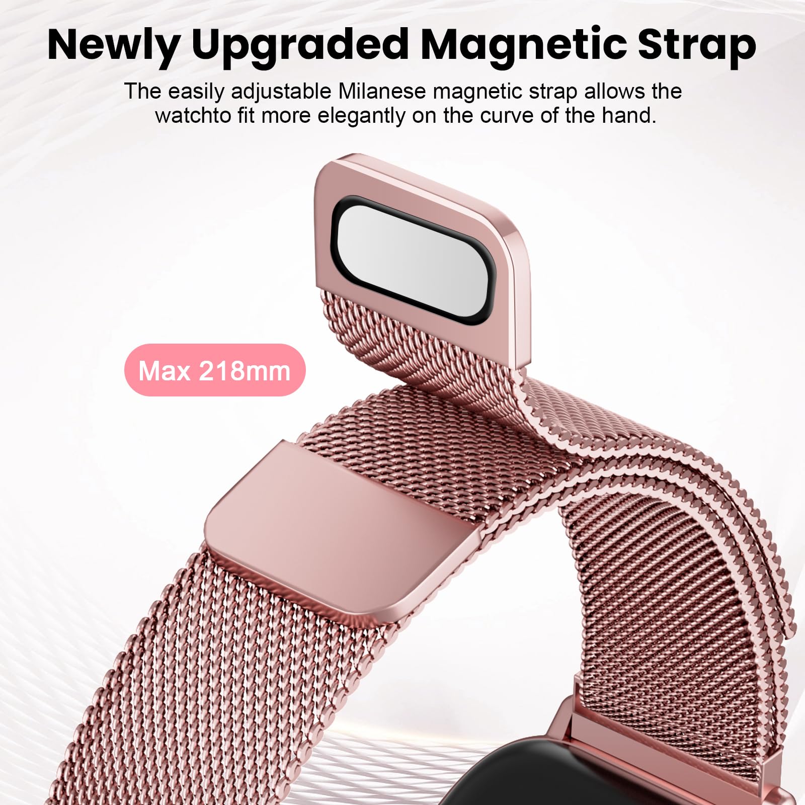Loekneue Smartwatch Donna con Chiamate Bluetooth 5.3 1.83" Orologio con del Sonno del Monitor Della Frequenza Cardiaca SpO2 Ciclo Mestruale IP68 di Fitness Pedometro Android IOS (Oro viola)