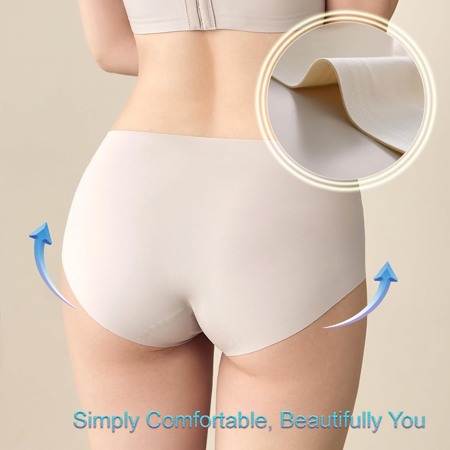 Seamless Bra and Panty Set for Petite Women and Girls, Comfort Underwear Lingerie, 3-in-1 Double Strap Bra for Slim Body Fit
